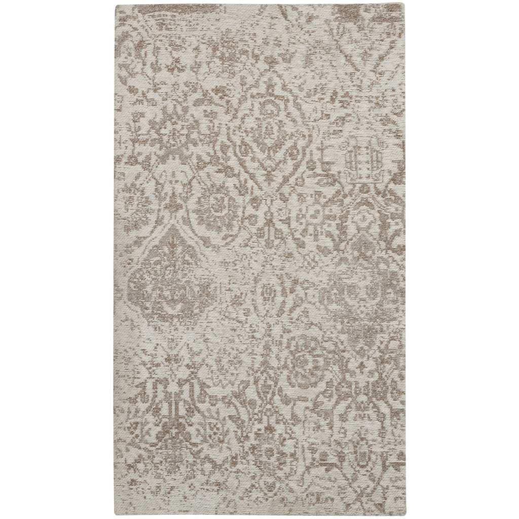 Nourison Damask Distressed Contemporary Area Rug