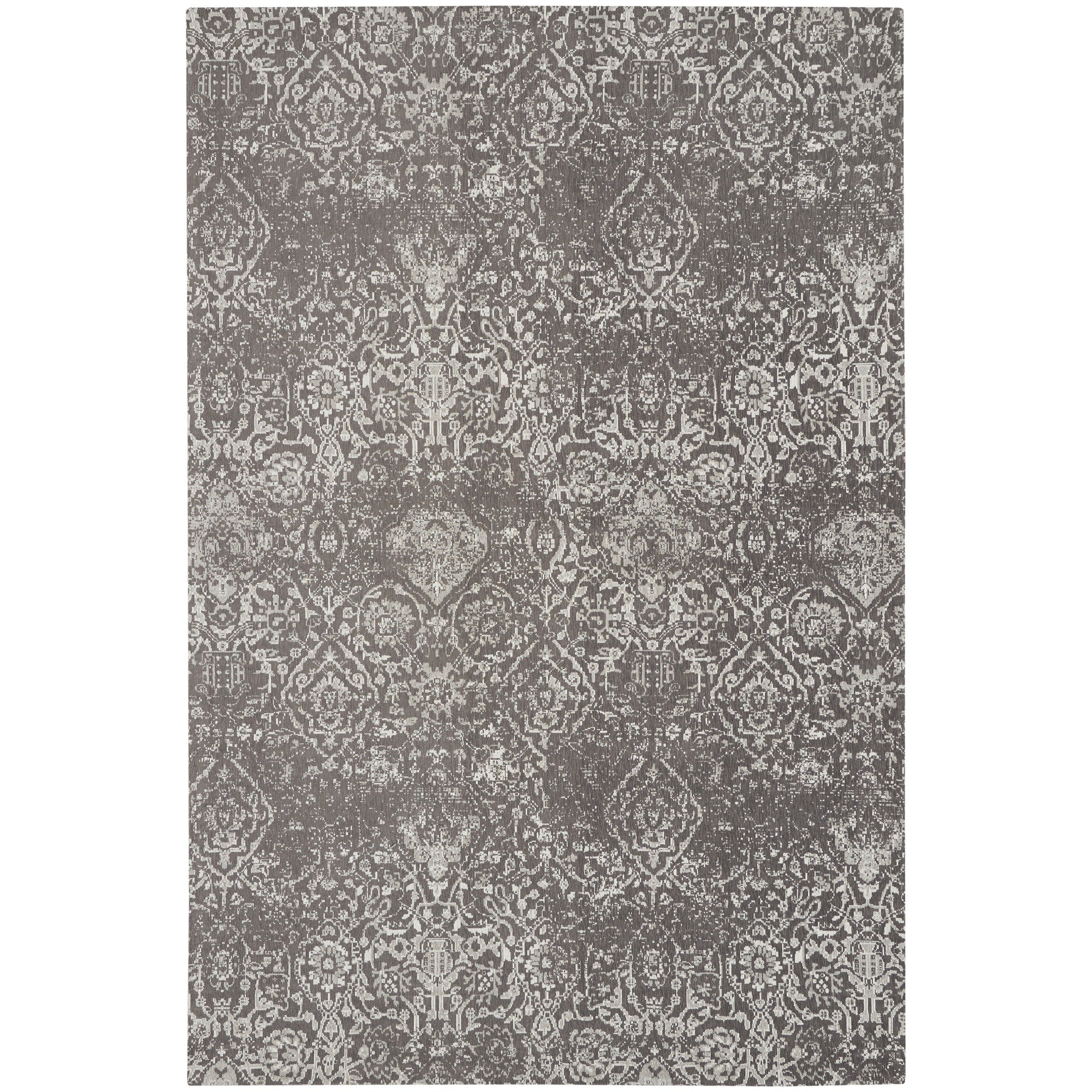 Nourison Damask Distressed Contemporary Area Rug