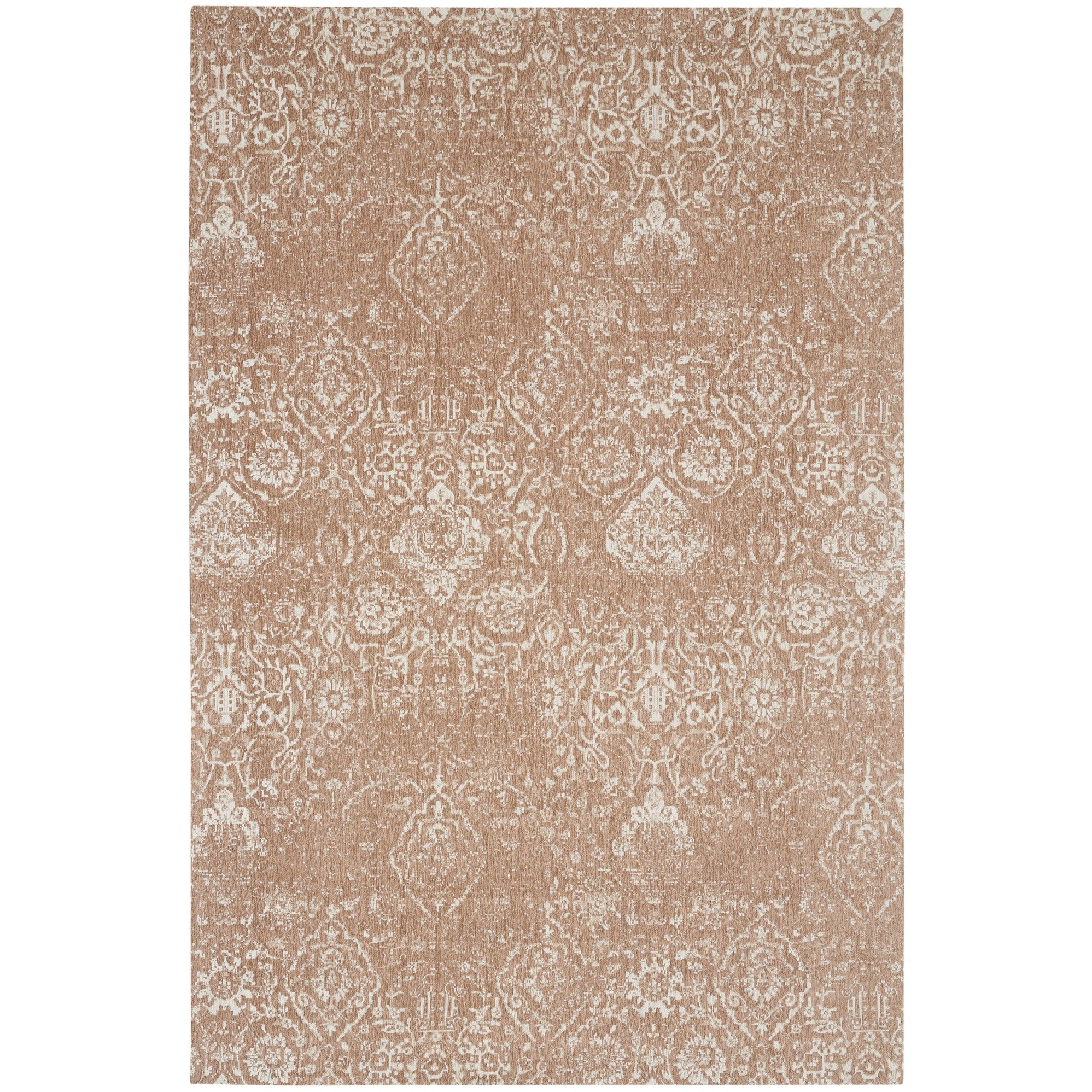 Nourison Damask Distressed Contemporary Area Rug