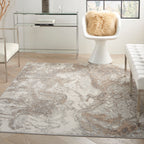Nourison Elation Modern Abstract Ivory Grey Area Rug
