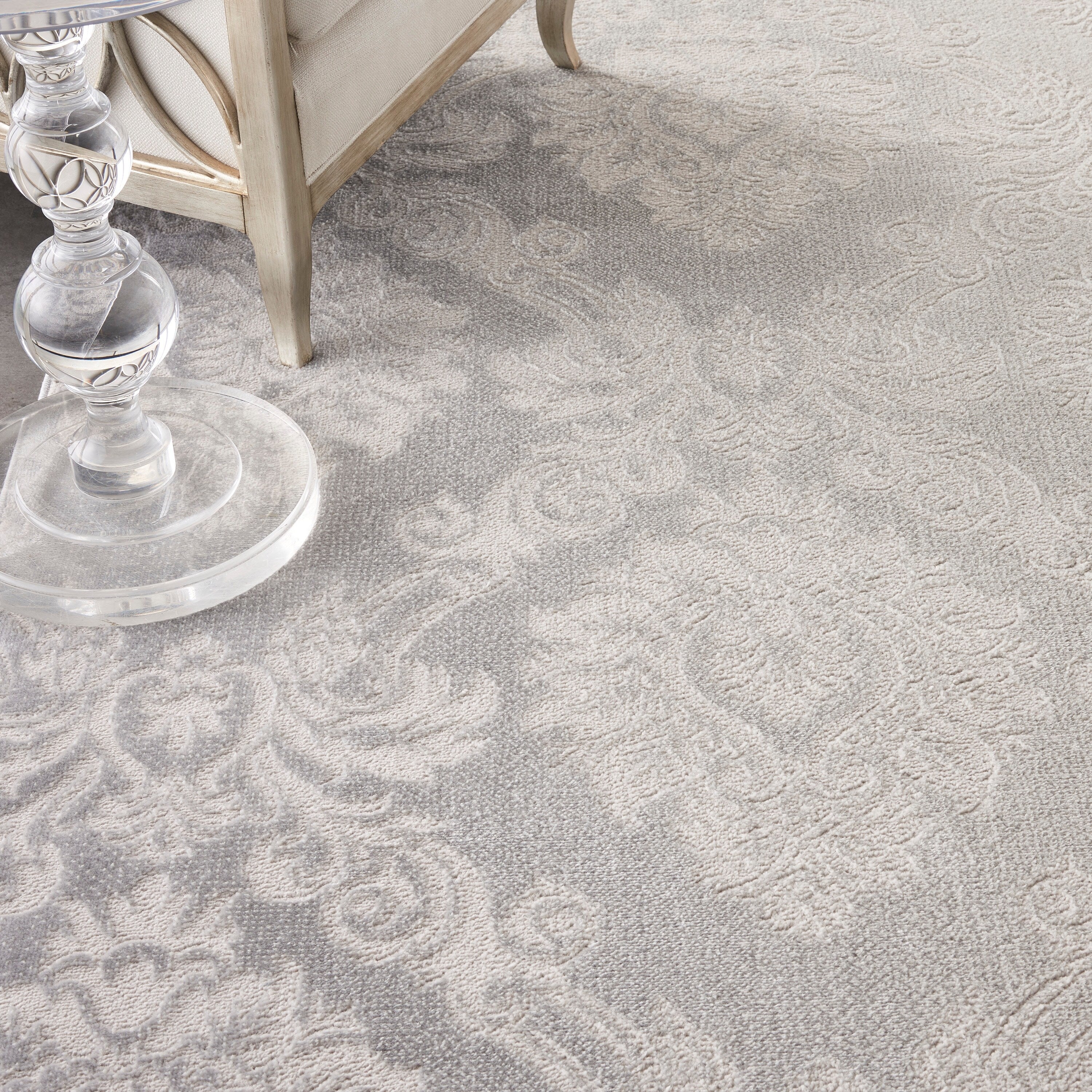Nourison Elation Damask Pattern French Country Area Rug