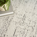 Nourison Emily Indoor only Ivory Grey Abstract Area Rug