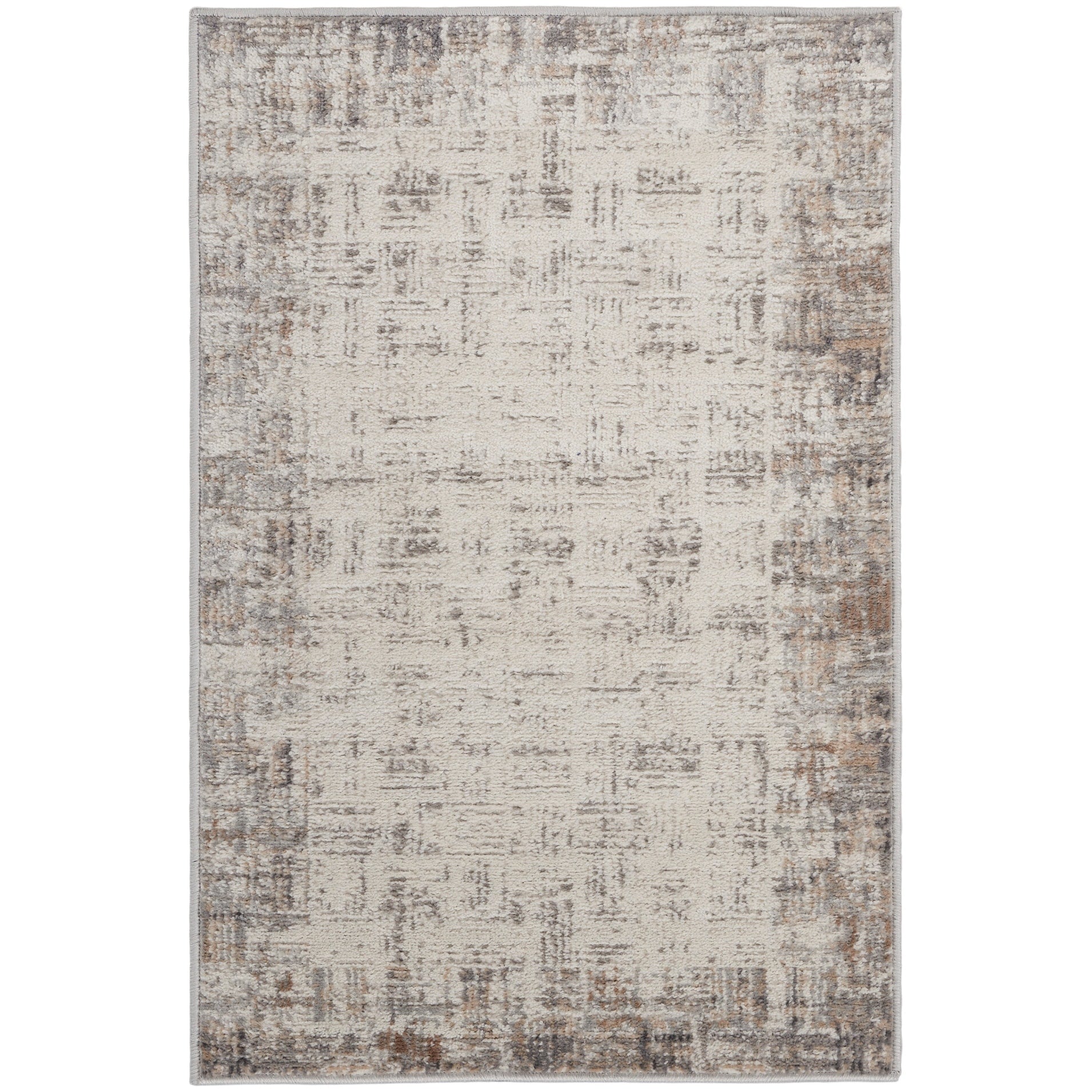 Nourison Emily Indoor only Ivory Grey Abstract Area Rug