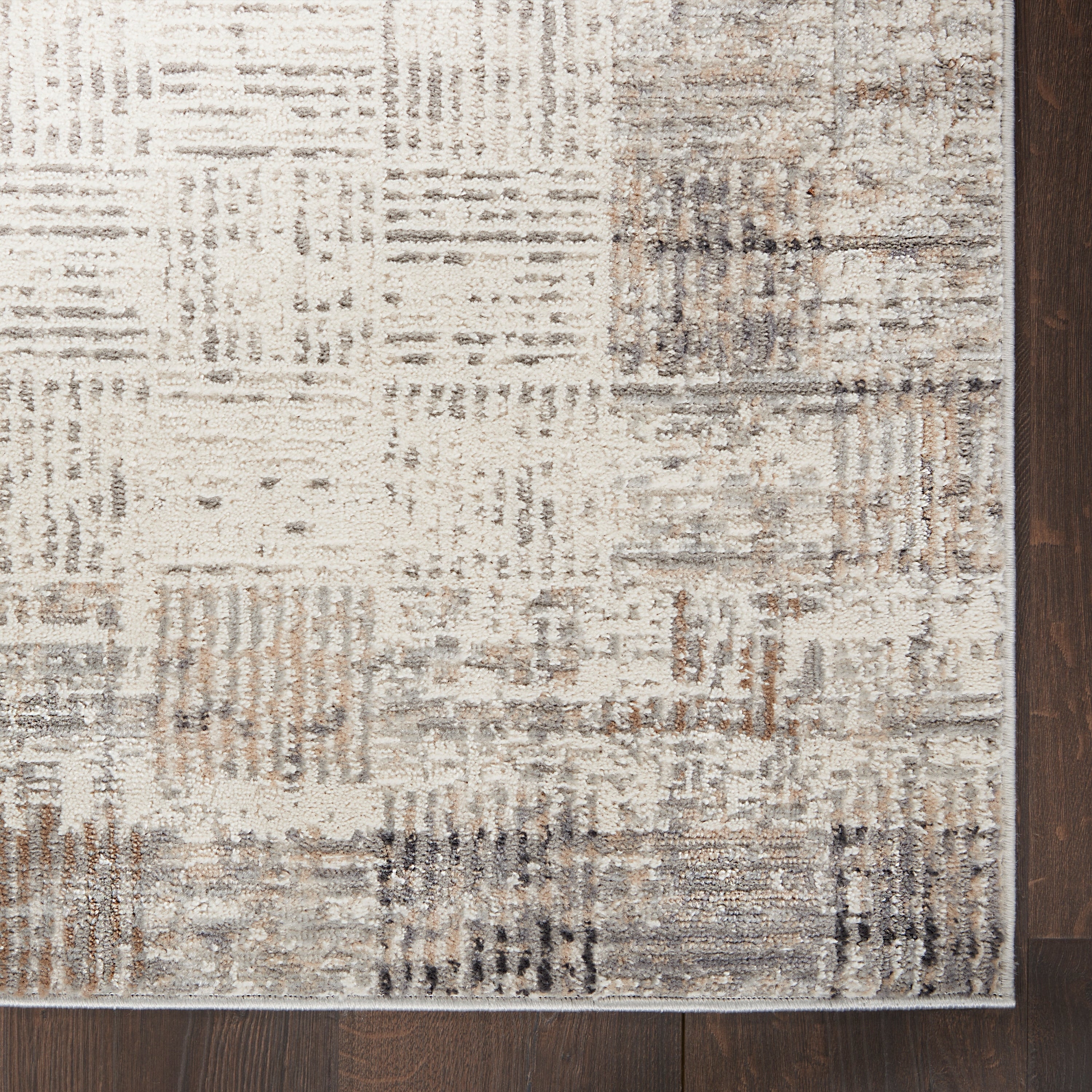 Nourison Emily Indoor only Ivory Grey Abstract Area Rug