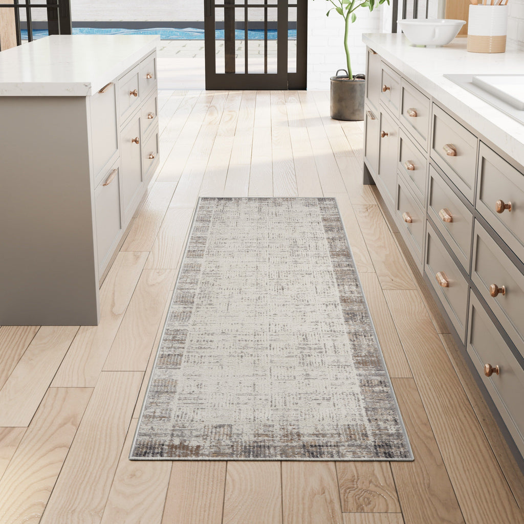 Nourison Emily Indoor only Ivory Grey Abstract Area Rug