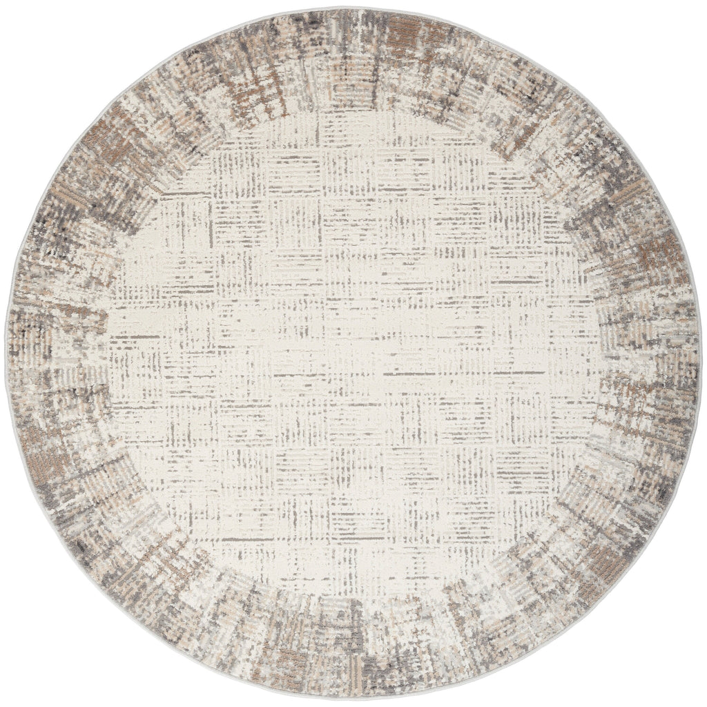 Nourison Emily Indoor only Ivory Grey Abstract Area Rug
