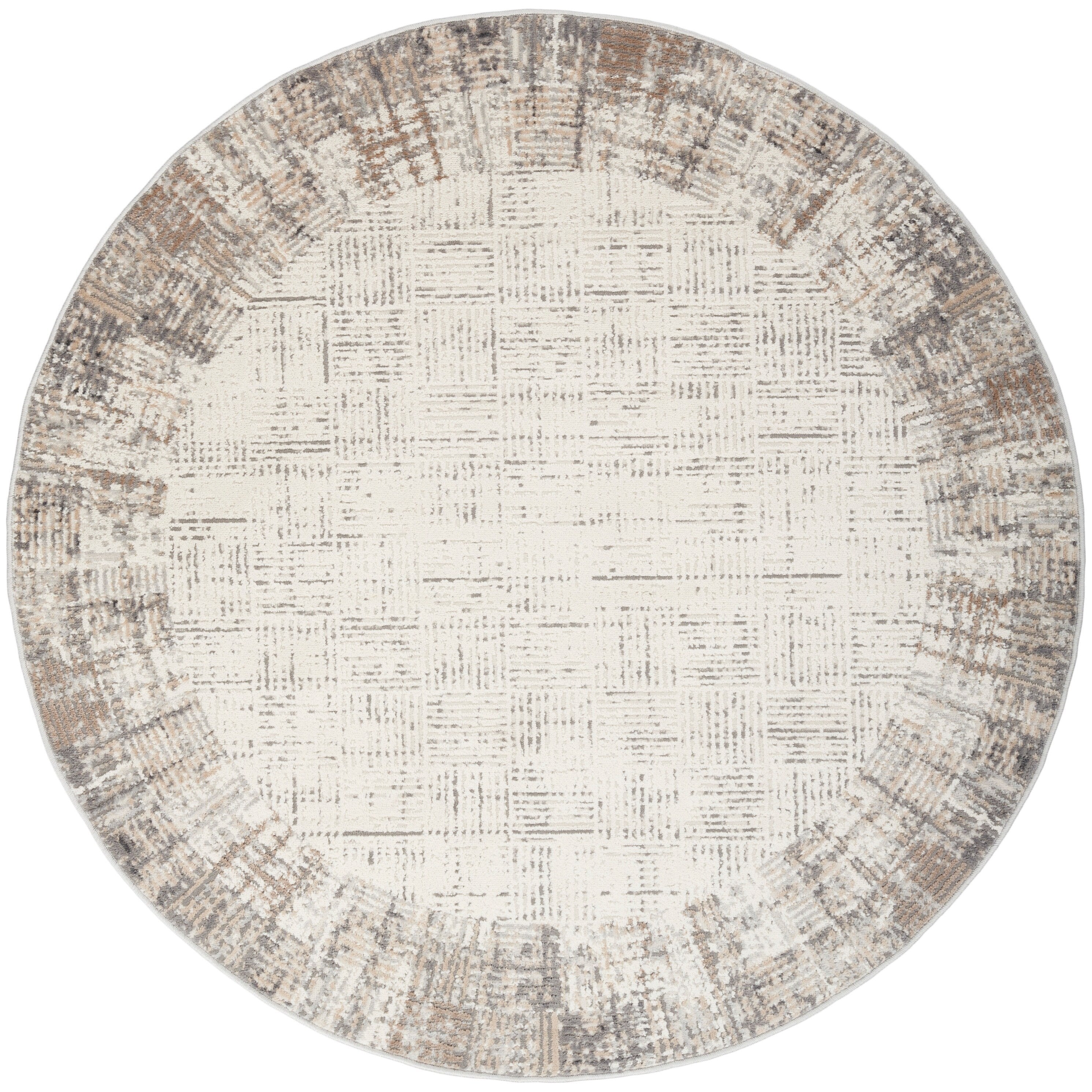 Nourison Emily Indoor only Ivory Grey Abstract Area Rug