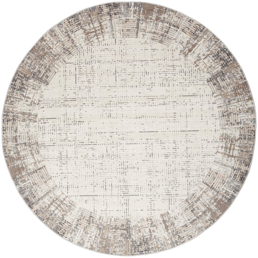 Nourison Emily Indoor only Ivory Grey Abstract Area Rug