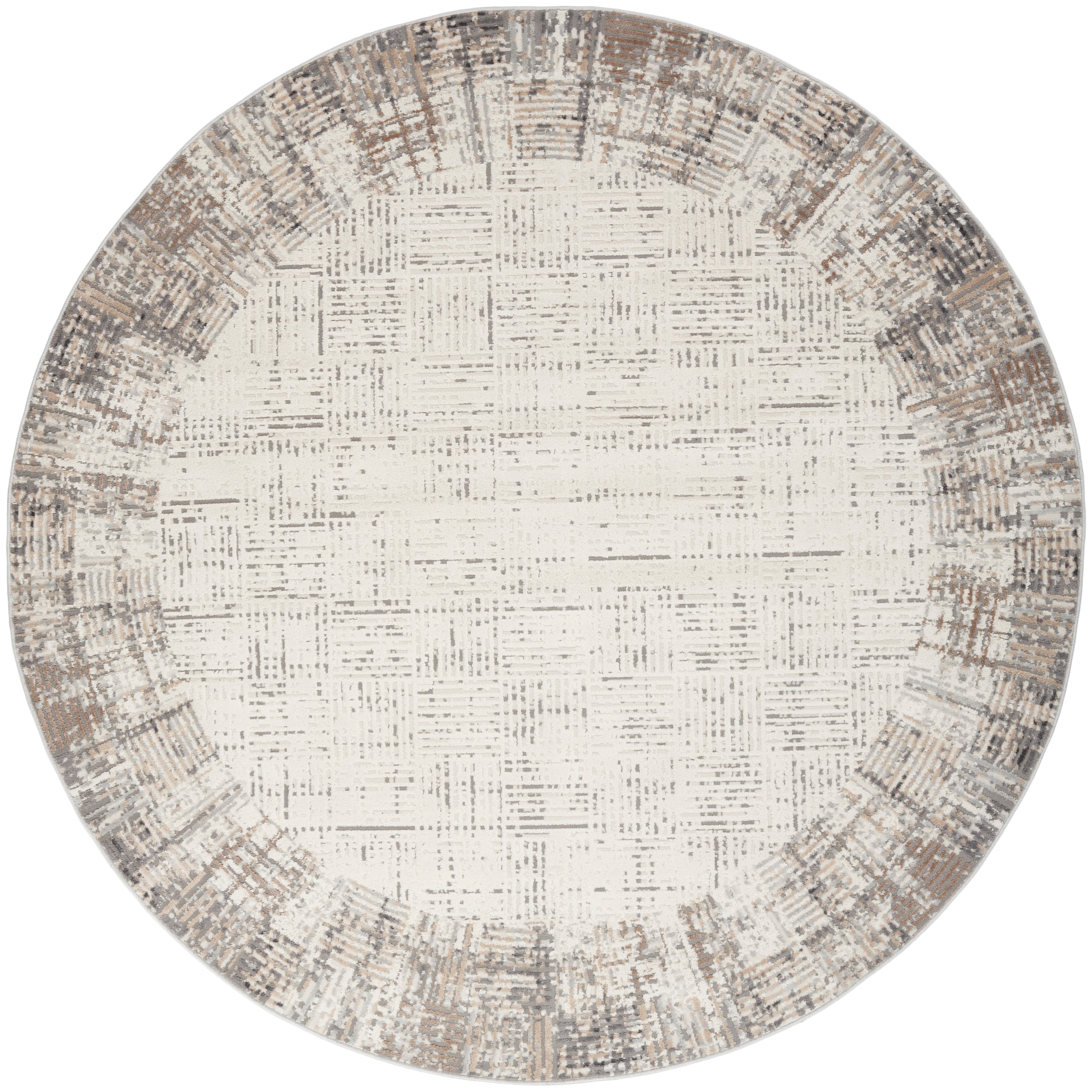 Nourison Emily Indoor only Ivory Grey Abstract Area Rug