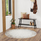 Nourison Emily Indoor only Ivory Grey Abstract Area Rug