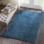 Nourison Malibu Shag Modern Plush Solid Area Rug