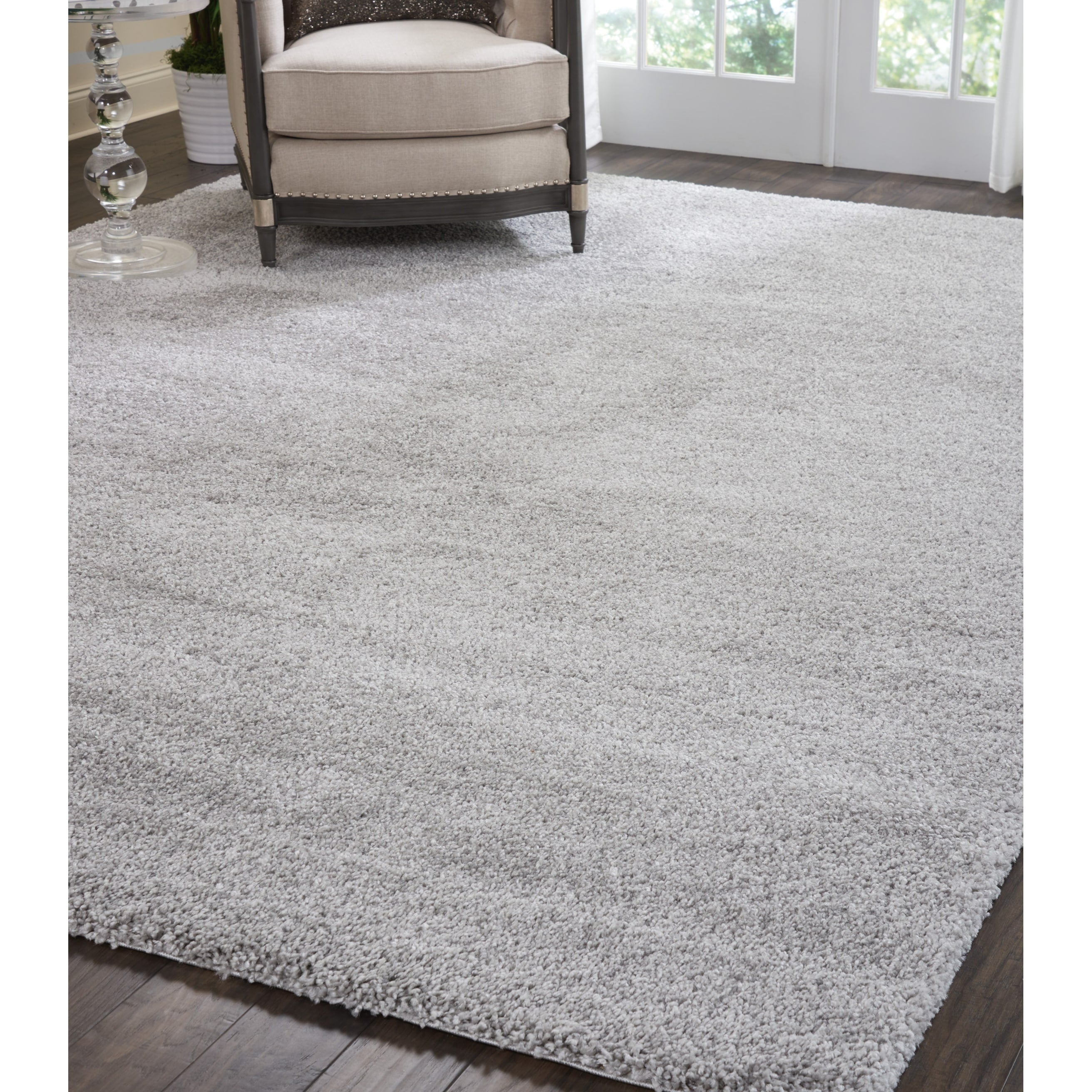 Nourison Malibu Shag Modern Plush Solid Area Rug