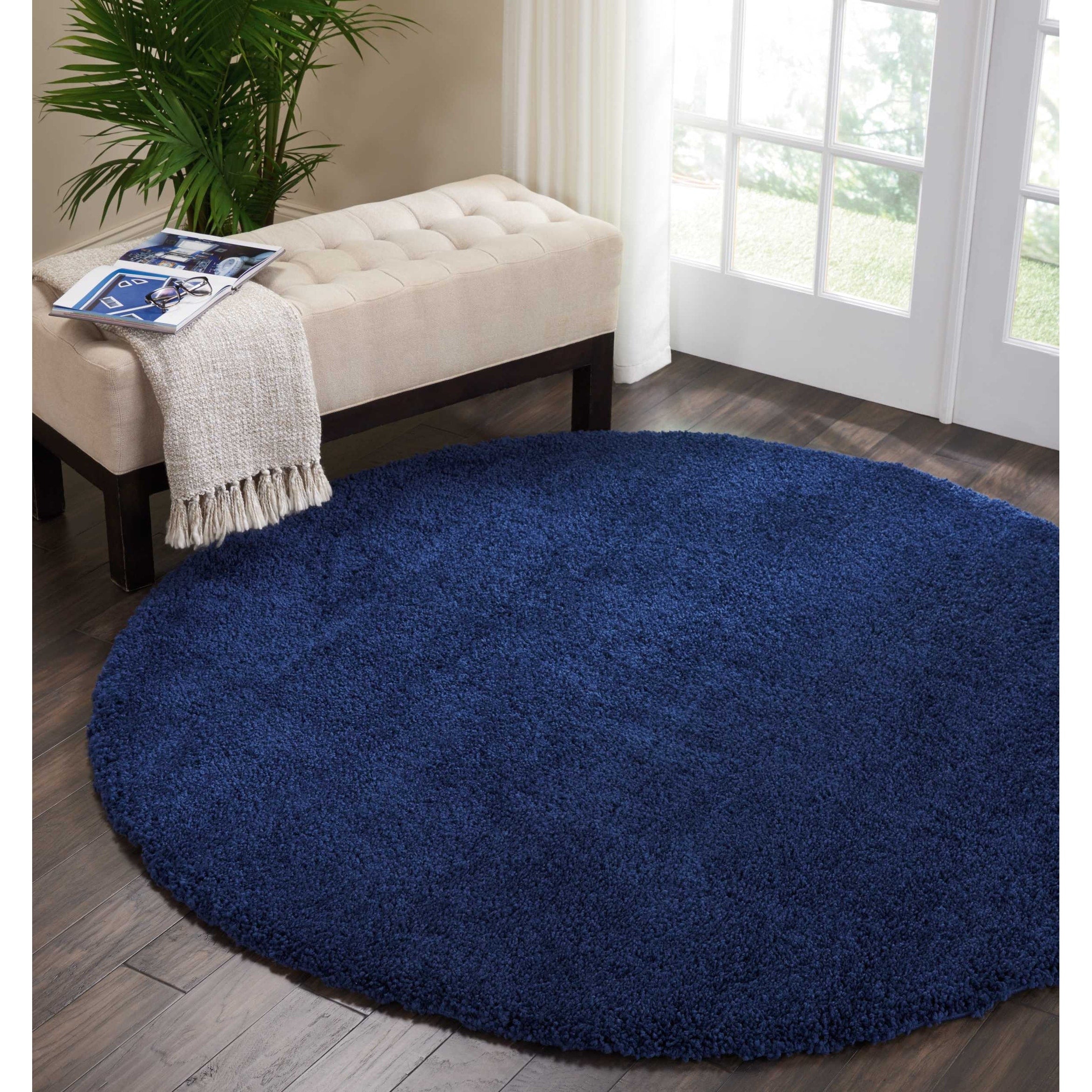 Nourison Malibu Shag Modern Plush Solid Area Rug