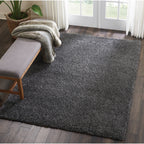 Nourison Malibu Shag Modern Plush Solid Area Rug