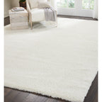Nourison Malibu Shag Modern Plush Solid Area Rug