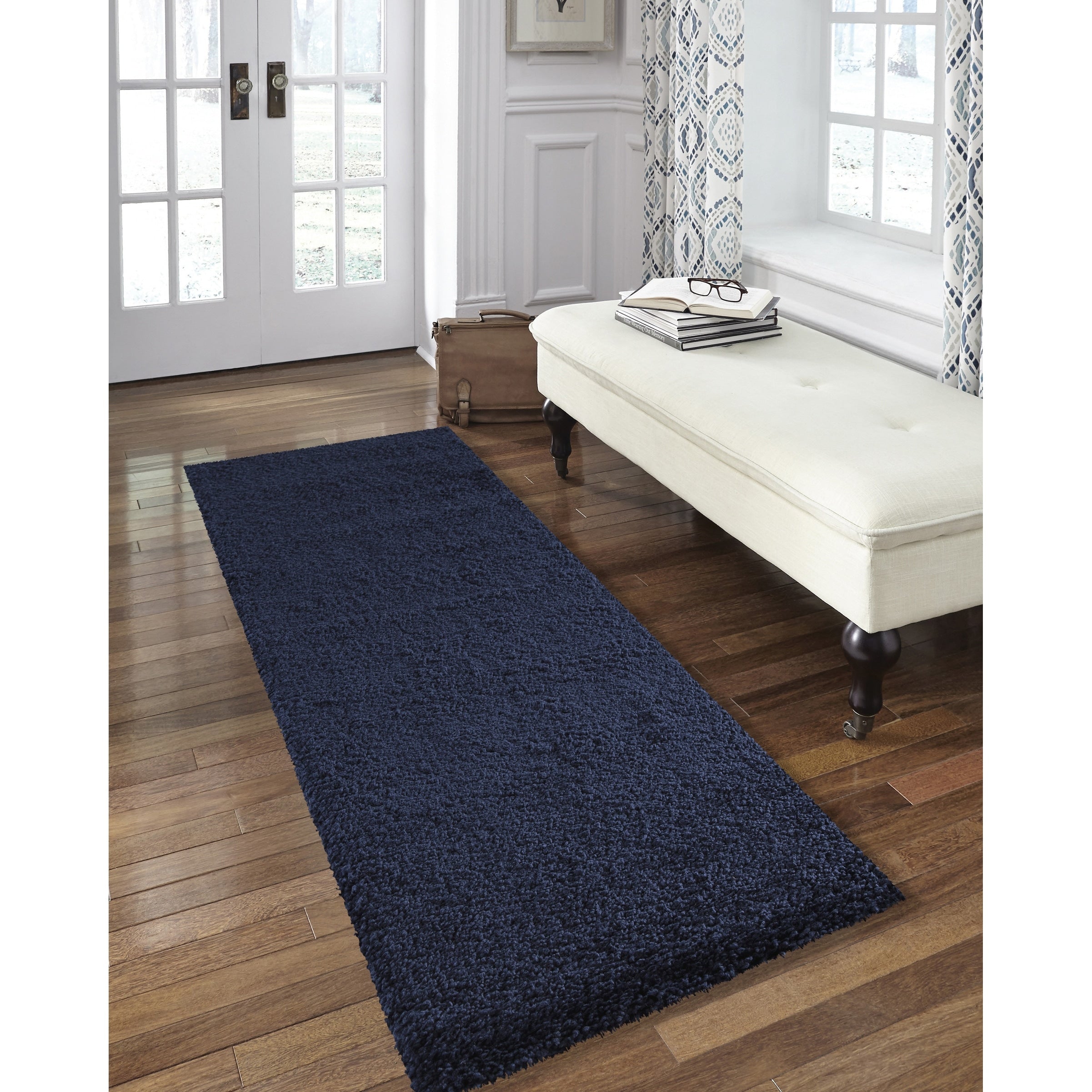 Nourison Malibu Shag Modern Plush Solid Area Rug