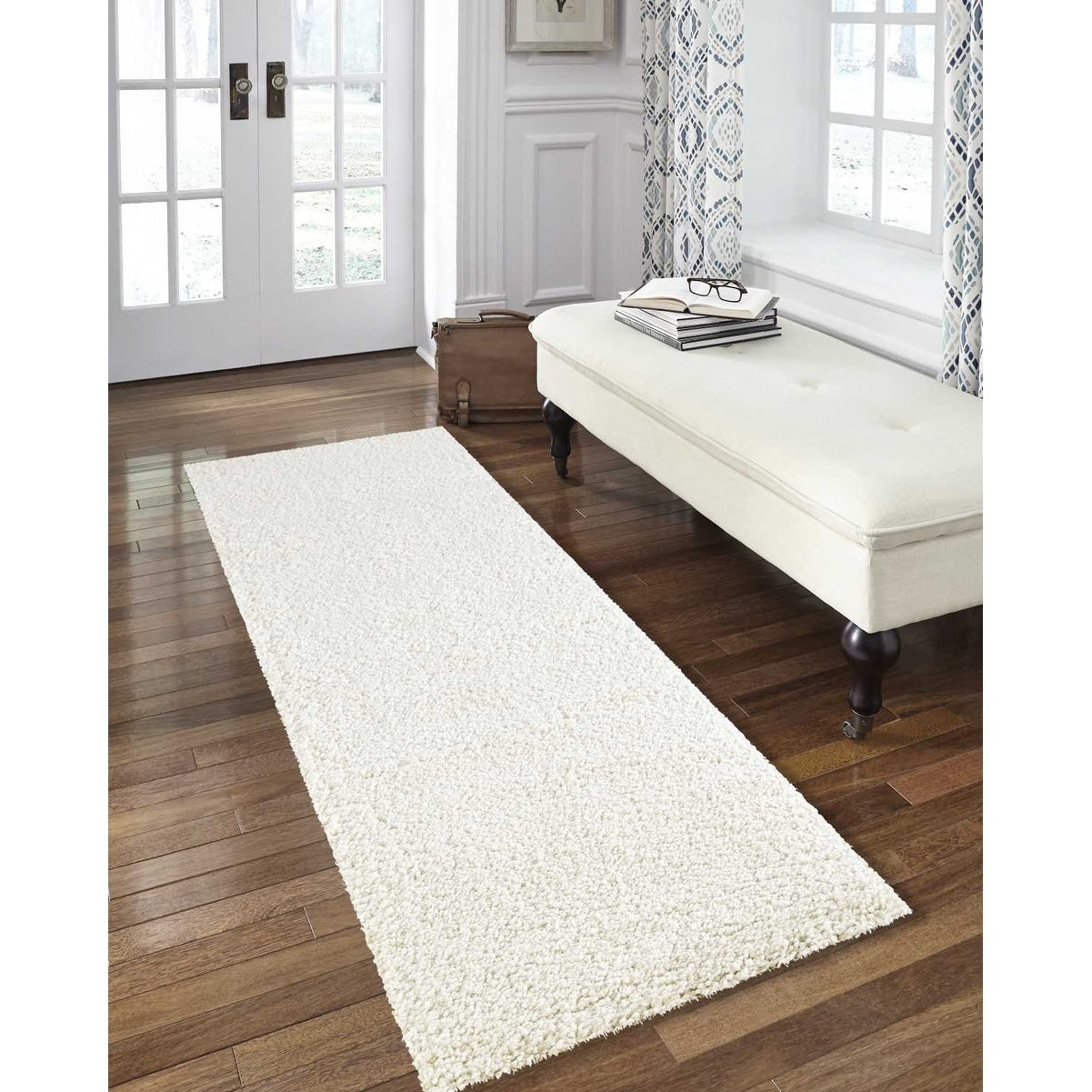 Nourison Malibu Shag Modern Plush Solid Area Rug