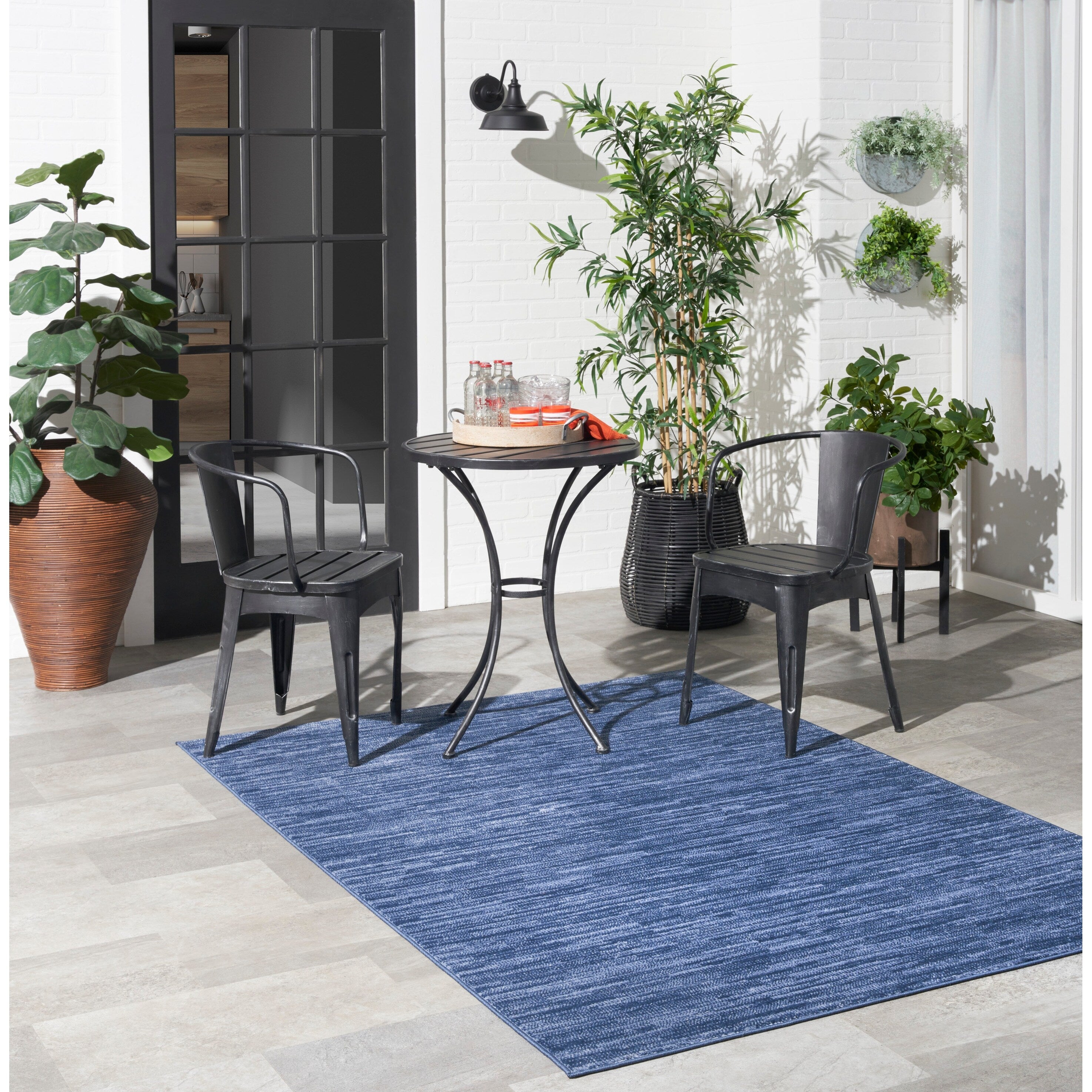 Nourison Modern Solid Indoor/Outdoor Area Rug