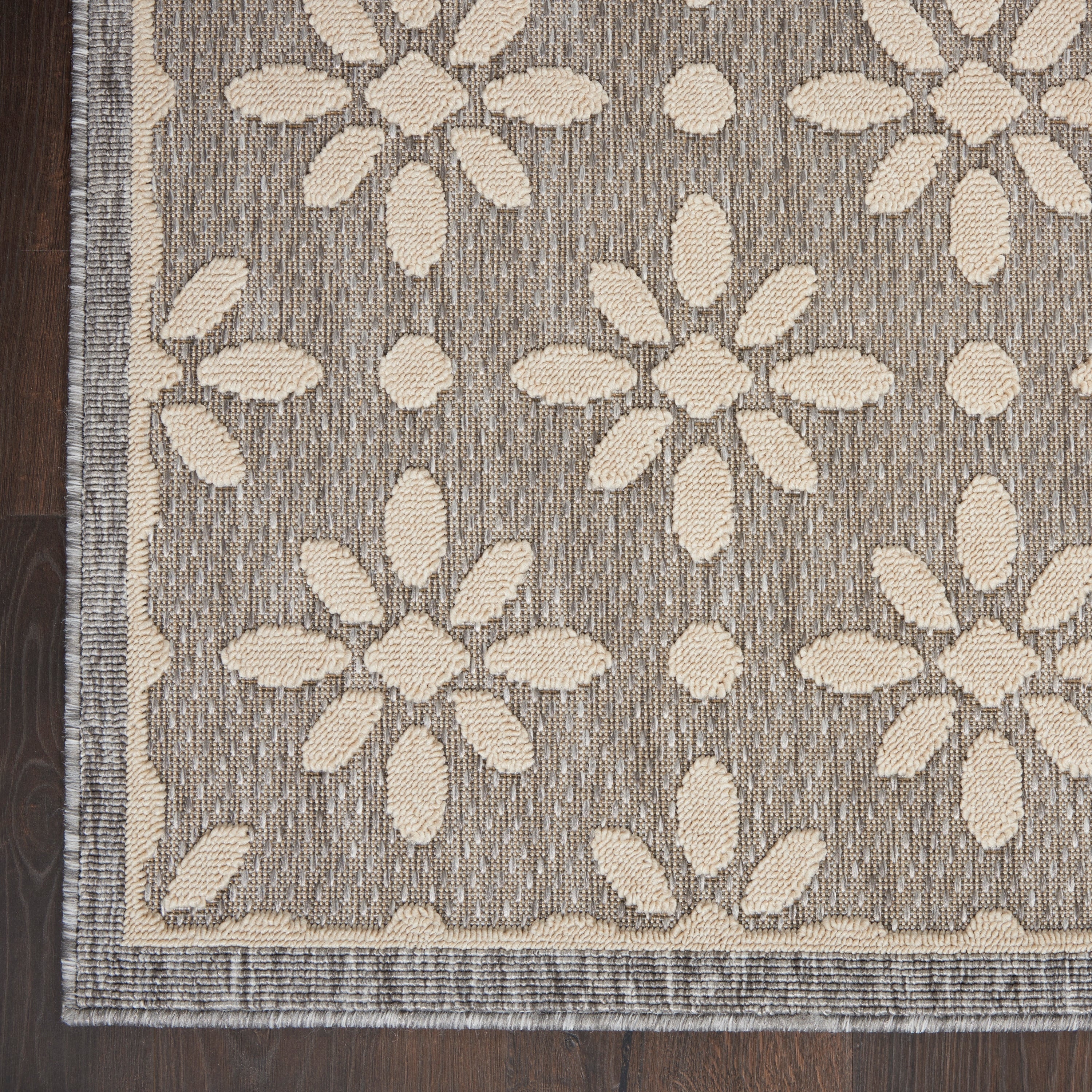 Nourison Palamos Modern Floral Hi Low Geometric Indoor Outdoor Area Rug