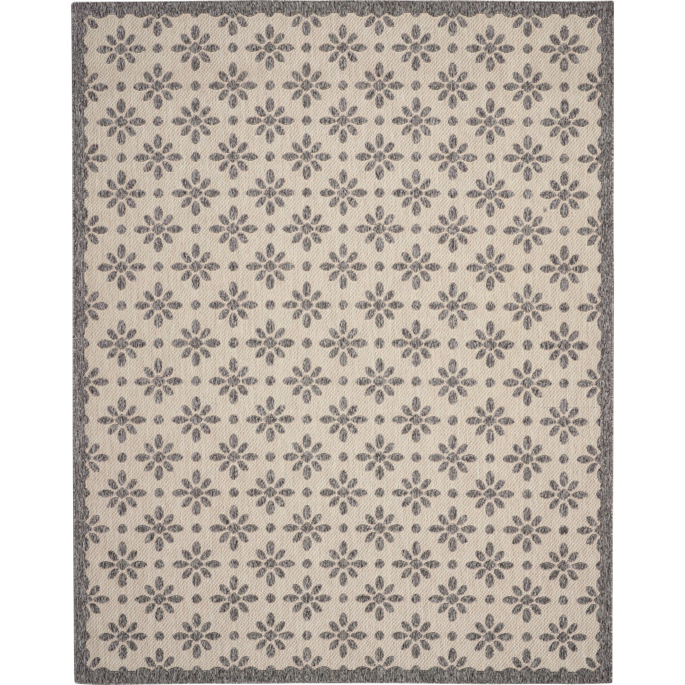 Nourison Palamos Modern Floral Hi Low Geometric Indoor Outdoor Area Rug
