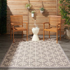Nourison Palamos Modern Floral Hi Low Geometric Indoor Outdoor Area Rug