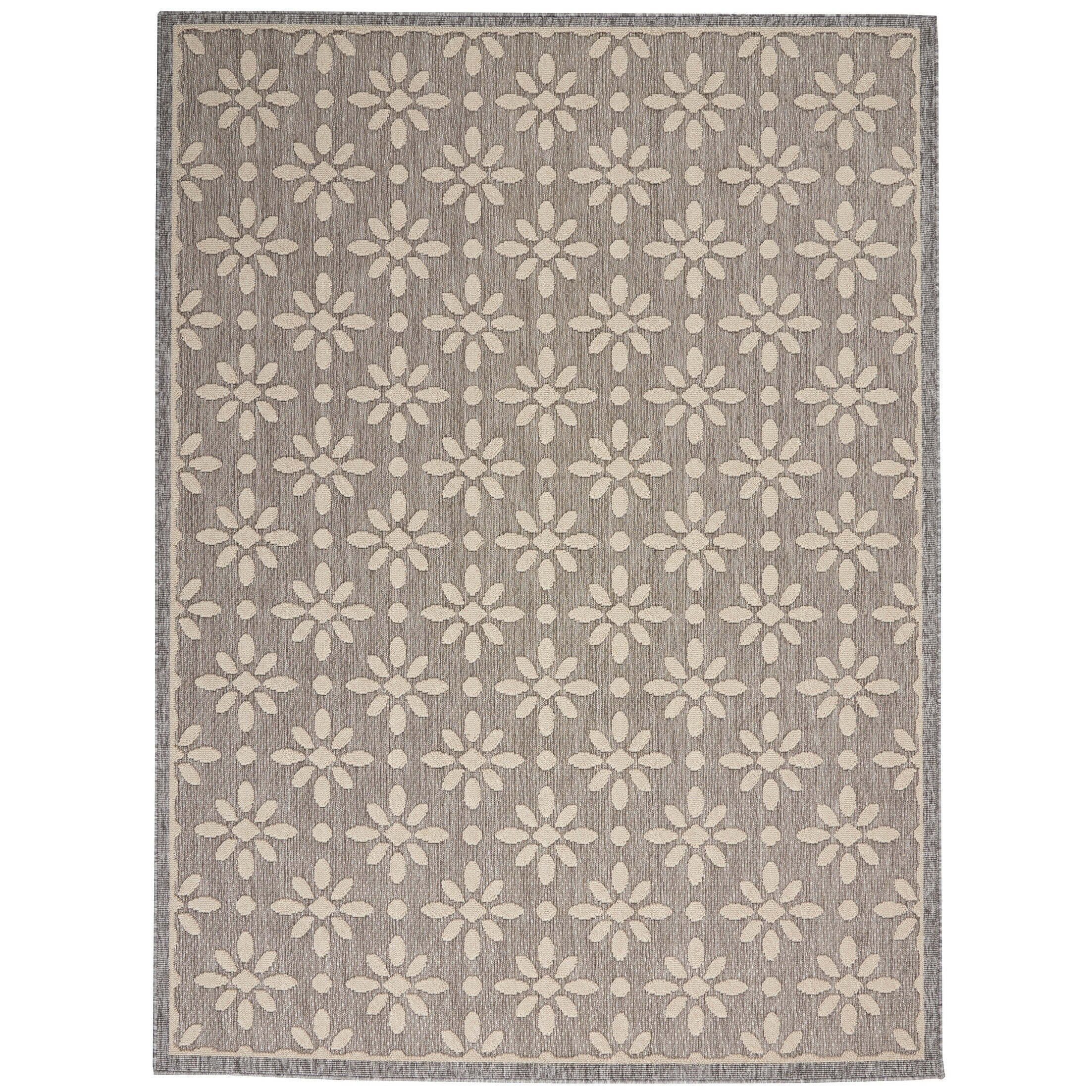 Nourison Palamos Modern Floral Hi Low Geometric Indoor Outdoor Area Rug