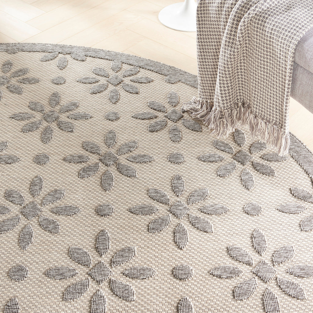 Nourison Palamos Modern Floral Hi Low Geometric Indoor Outdoor Area Rug