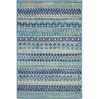 Nourison Passion Indigo Blue Coastal Geometric Area Rug