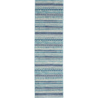 Nourison Passion Indigo Blue Coastal Geometric Area Rug