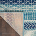 Nourison Passion Indigo Blue Coastal Geometric Area Rug