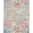 Nourison Pompeii Coastal Beach Shells and Coral Area Rug