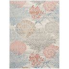 Nourison Pompeii Coastal Beach Shells and Coral Area Rug