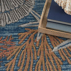 Nourison Pompeii Coastal Beach Shells and Coral Area Rug