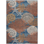 Nourison Pompeii Coastal Beach Shells and Coral Area Rug