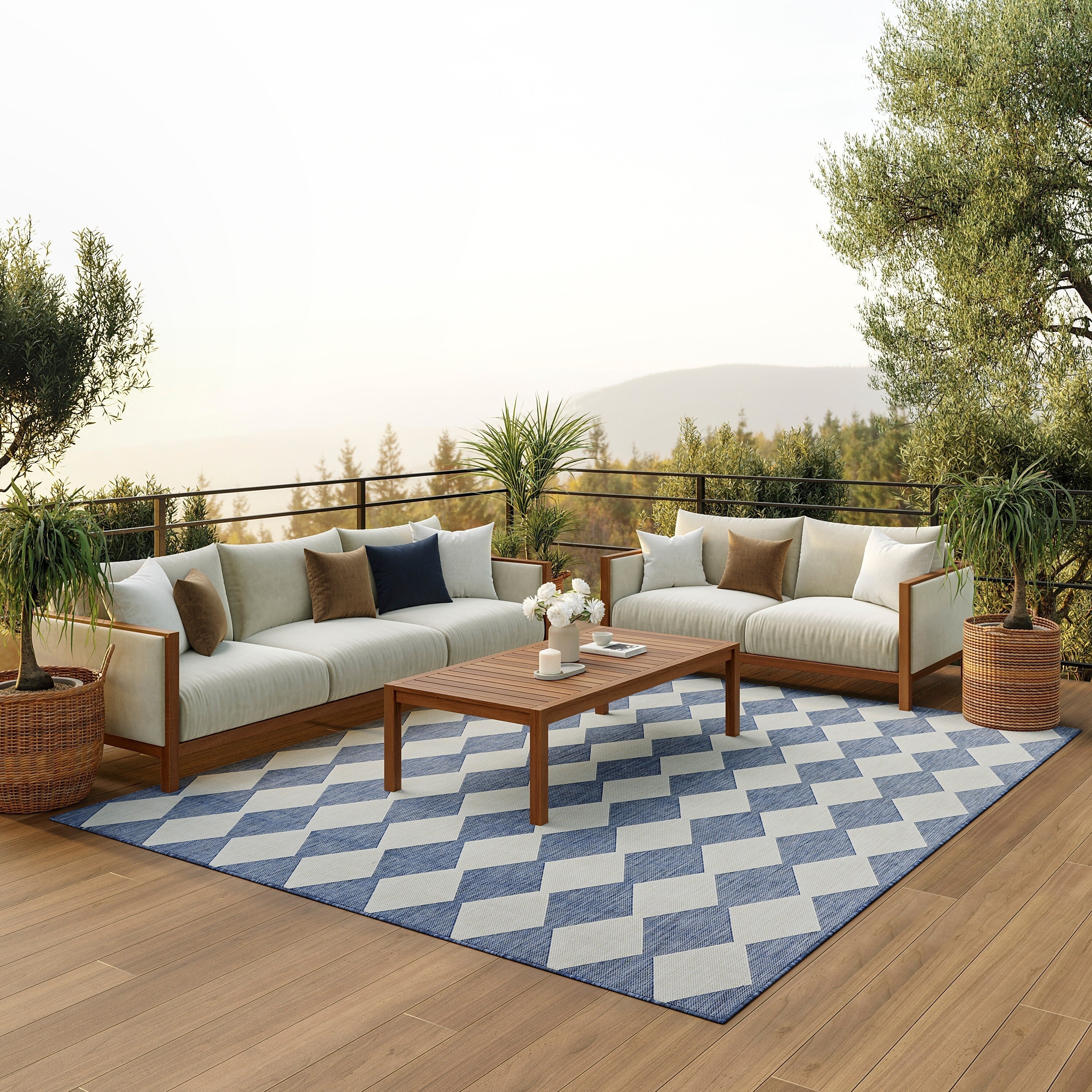 Nourison Positano Indoor/Outdoor Geometric Area Rug
