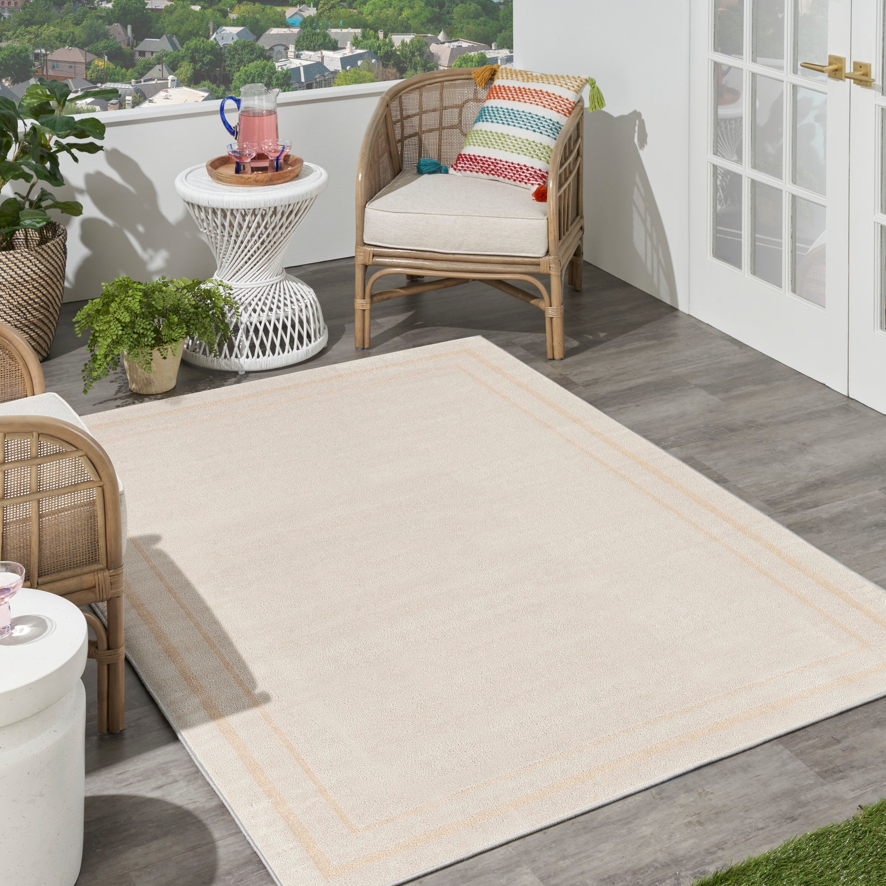 Nourison Sandy Indoor / Outdoor Solid Area Rug