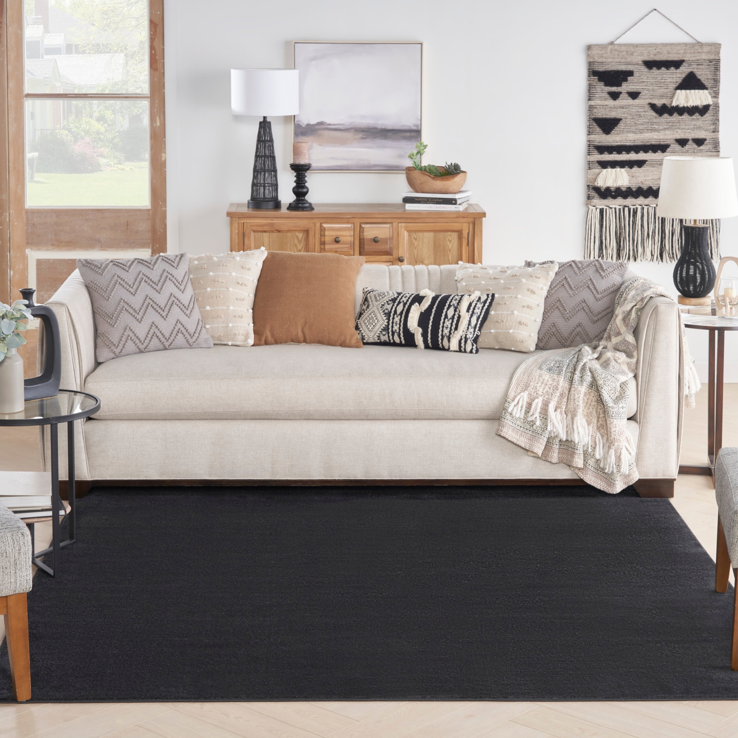 Nourison Modern Solid Indoor/Outdoor Area Rug