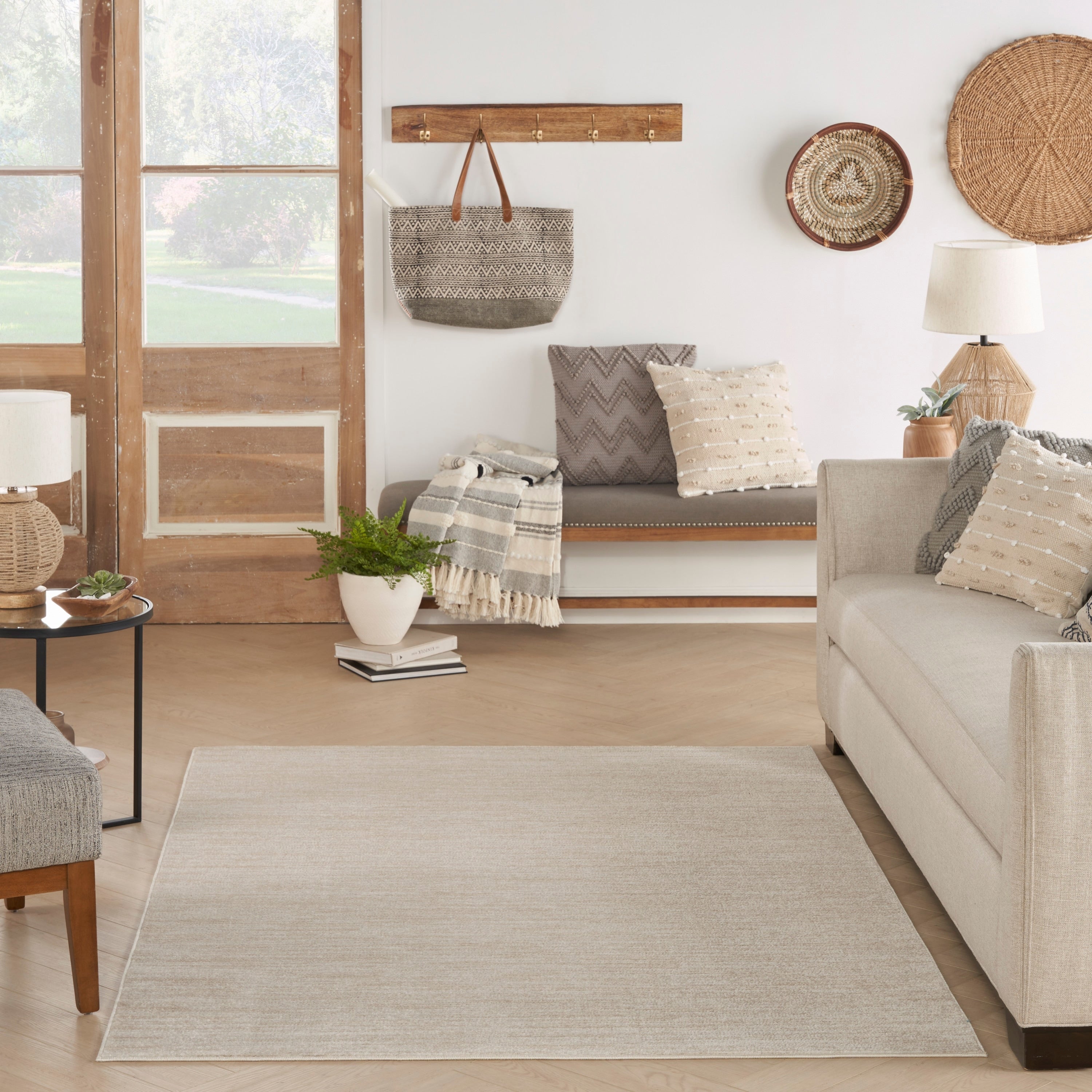 Nourison Modern Solid Indoor/Outdoor Area Rug