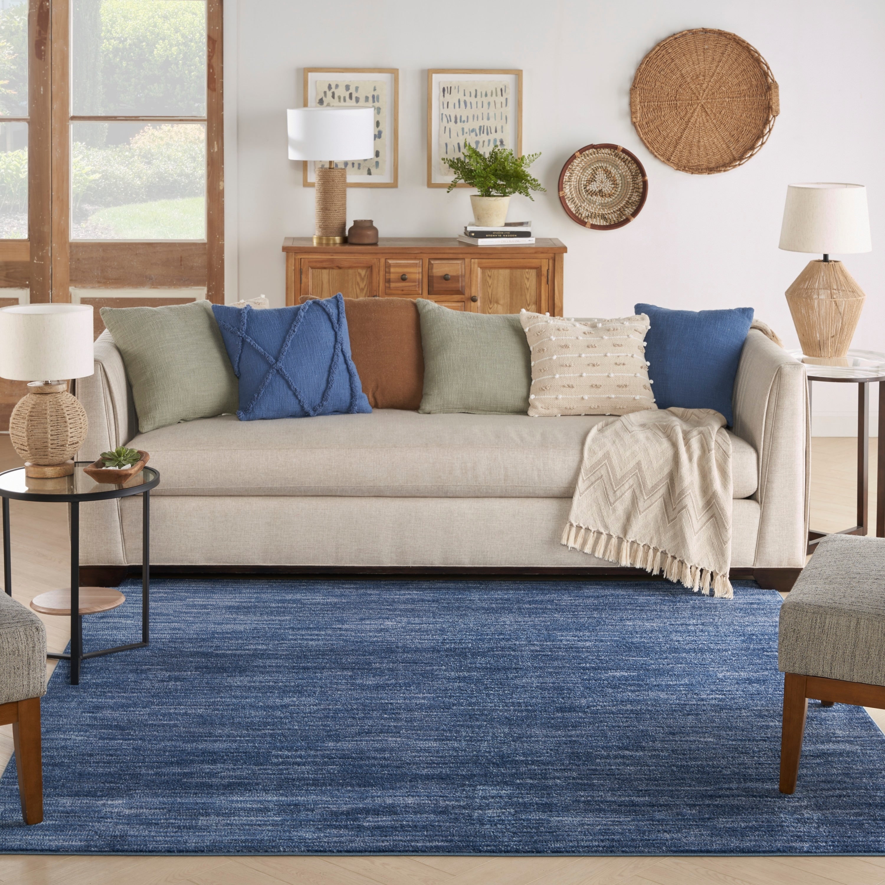 Nourison Modern Solid Indoor/Outdoor Area Rug