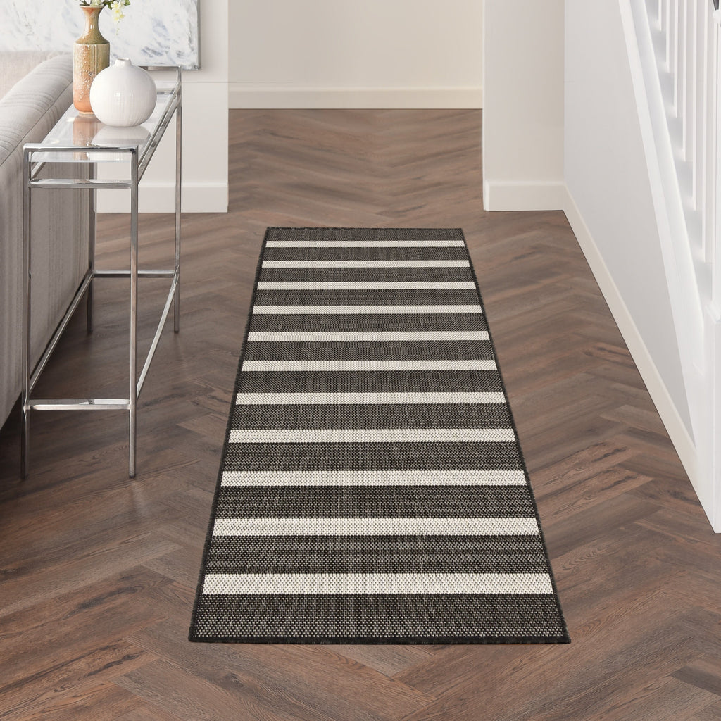 Nourison Selerno Indoor/Outdoor Striped Area Rug.