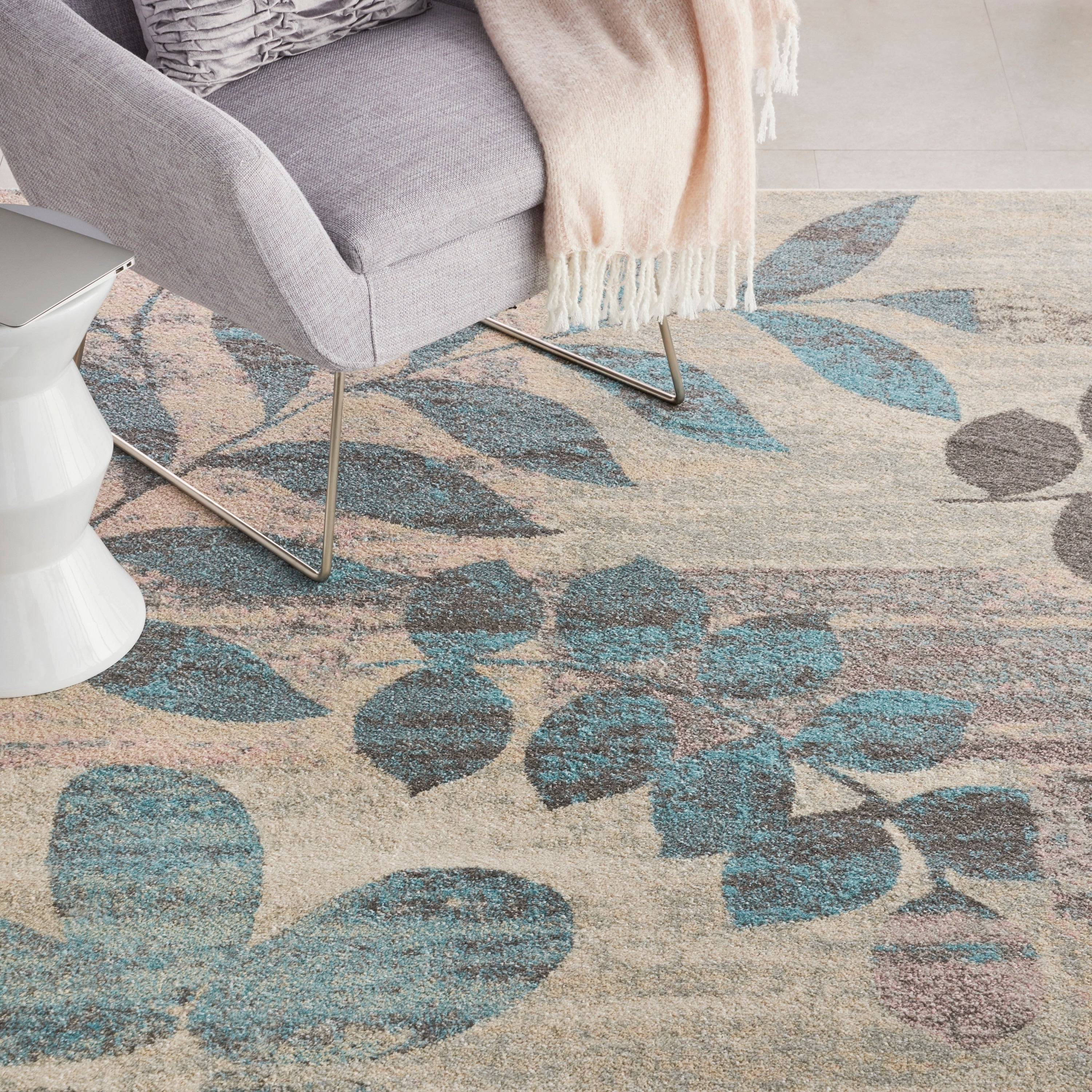 Nourison Tranquil Floral Leaves Area Rug