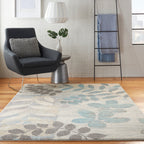 Nourison Tranquil Floral Leaves Area Rug