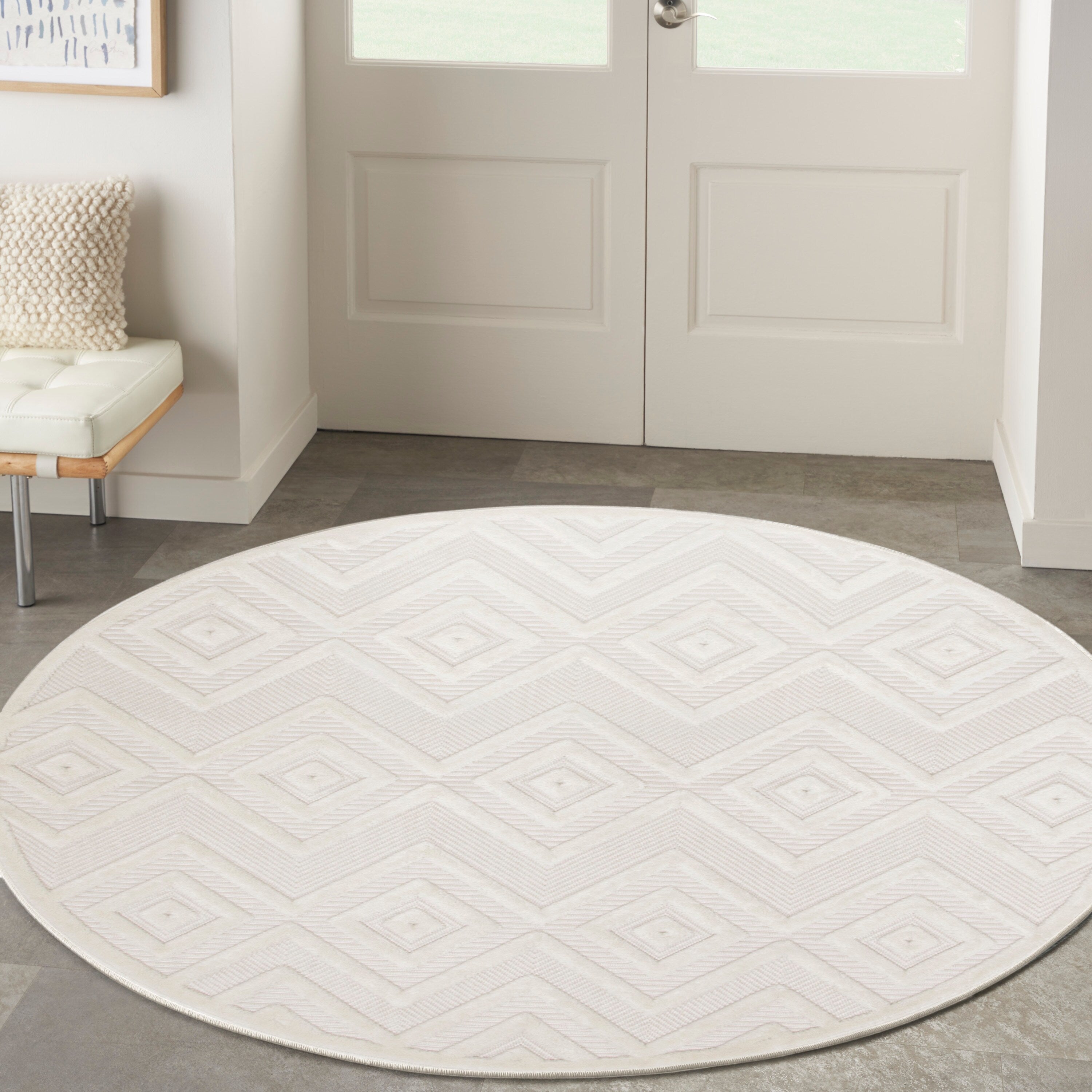 Nourison Versatile Indoor/Outdoor Geometric Flatweave Area Rug