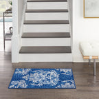 Nourison Whimsicle French Country Botanical Ivory Navy Area Rug