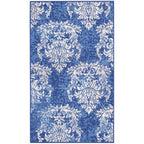 Nourison Whimsicle French Country Botanical Ivory Navy Area Rug
