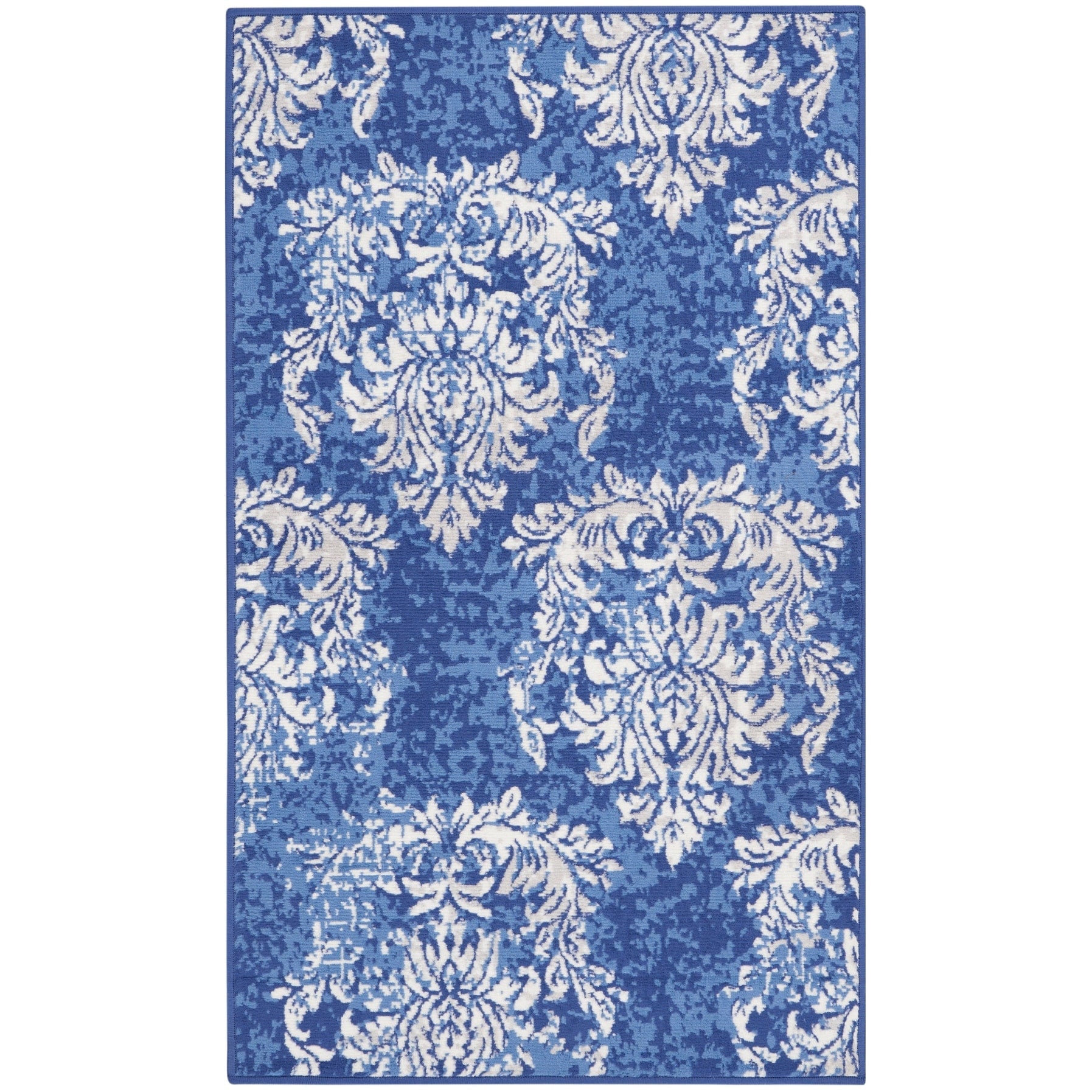 Nourison Whimsicle French Country Botanical Ivory Navy Area Rug
