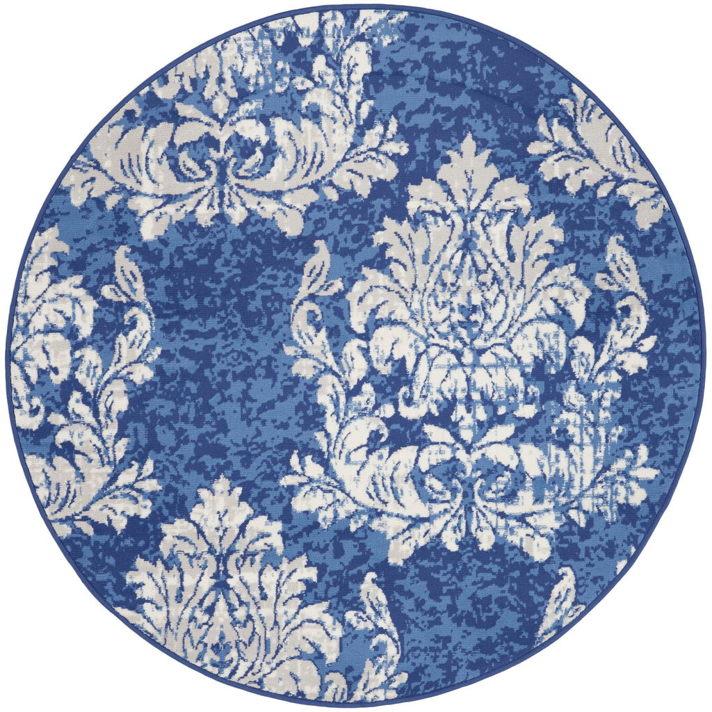 Nourison Whimsicle French Country Botanical Ivory Navy Area Rug