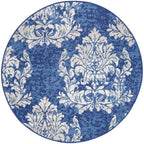 Nourison Whimsicle French Country Botanical Ivory Navy Area Rug