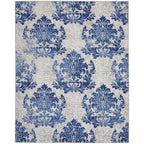 Nourison Whimsicle French Country Botanical Ivory Navy Area Rug