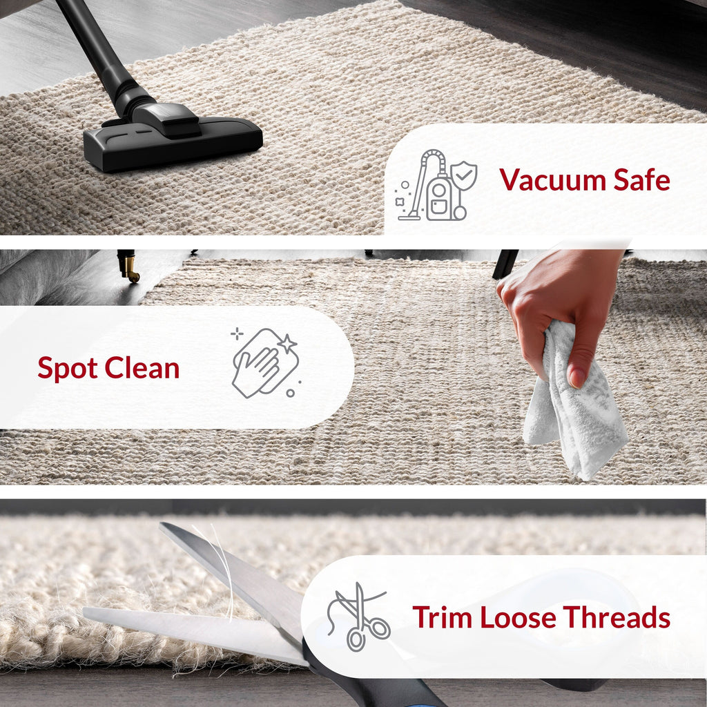 Nuloom Ashli Solid Farmhouse Jute Area Rug